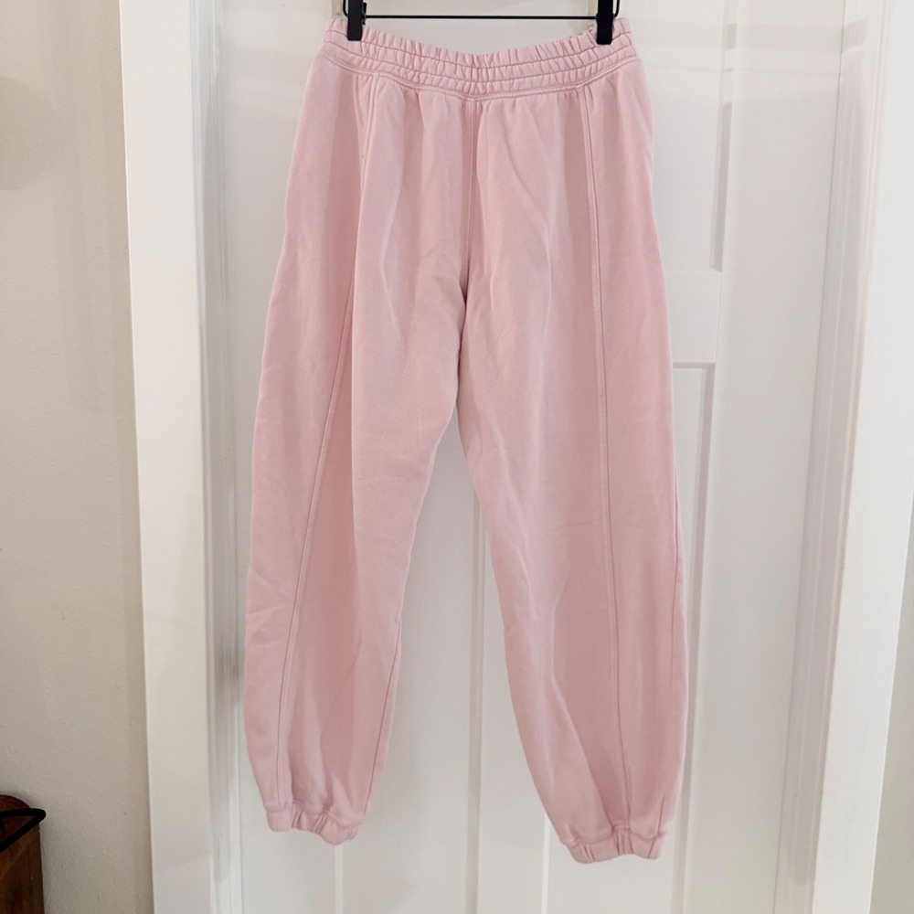 Free People FP Movement Sprint To The Finish Pink Jogger Sweatpants Womens Small - Picture 3 of 7